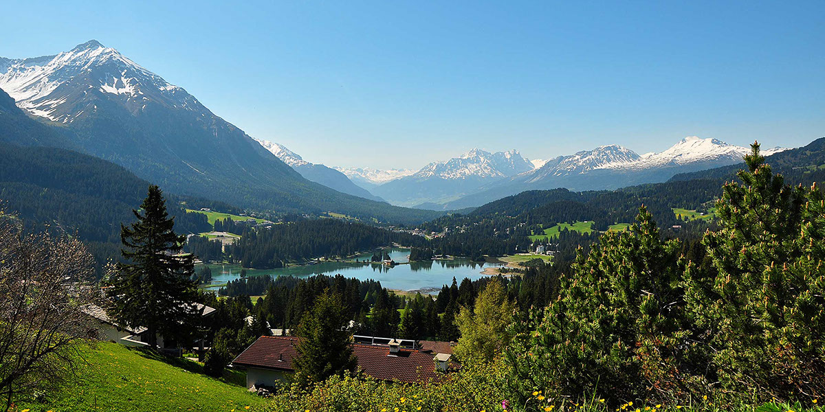Feriendestination Lenzerheide, Graubünden, mit See